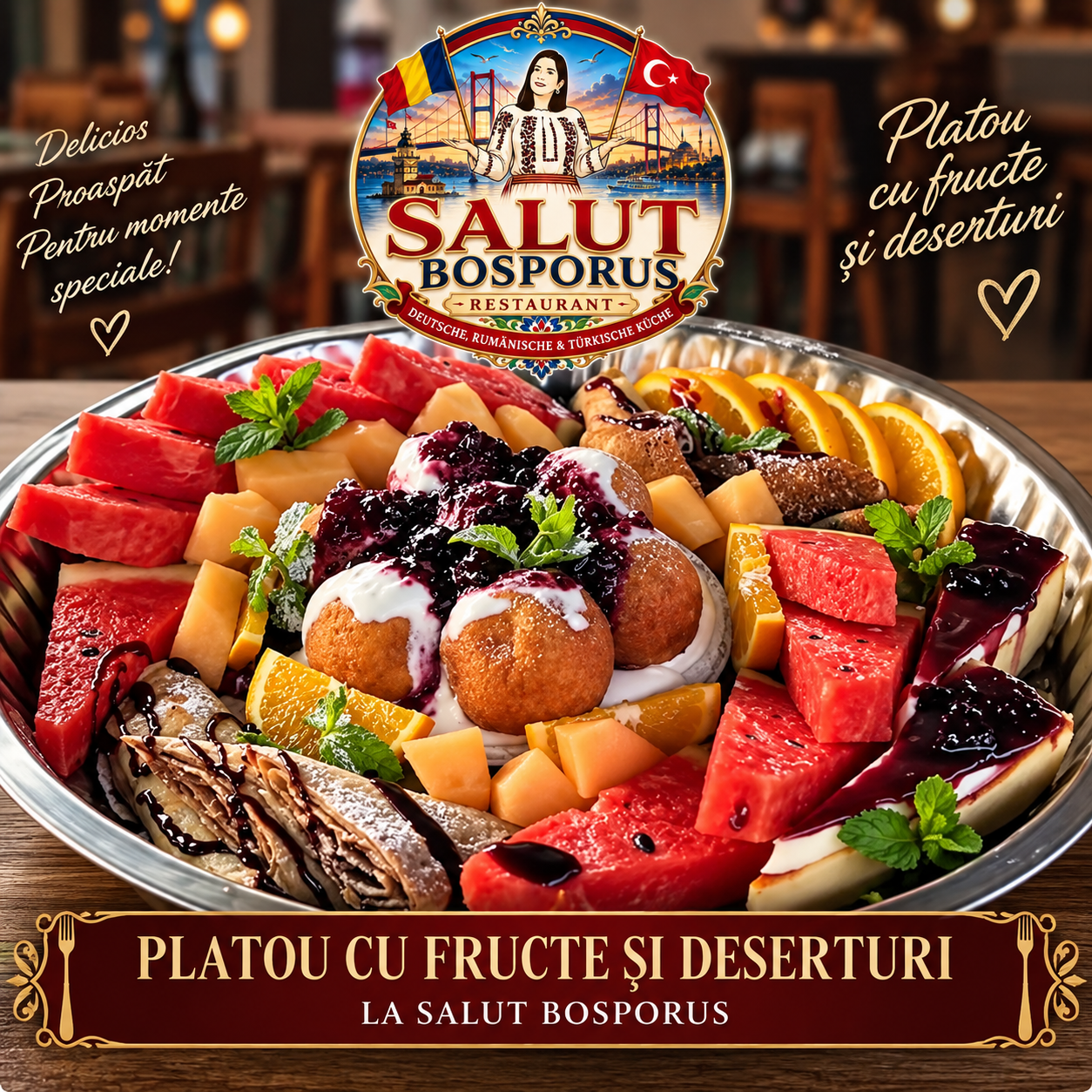 Dessert -Obstplatte